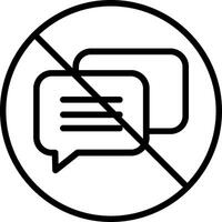 No Chat Line Icon Design vector