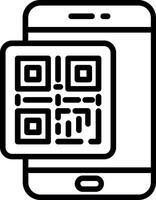 Qr Code Line Icon Design vector