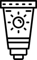 Sunscreen Line Icon Design vector