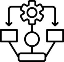 Workflow Line Icon Design vector