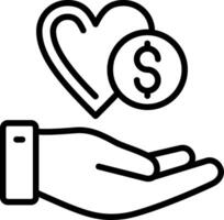Charity Line Icon Design vector