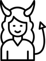 Devil Line Icon Design vector