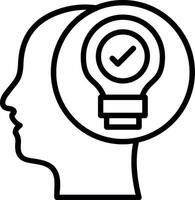 Have an Idea Line Icon Design vector