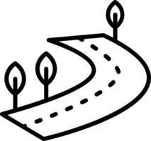 Lane Line Icon Design vector