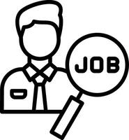 Job Search Line Icon Design vector