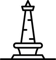 Monas Line Icon Design vector