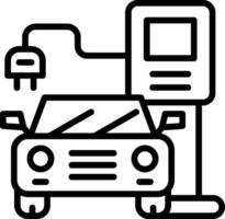Recharge Line Icon Design vector