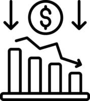Reduce Line Icon Design vector