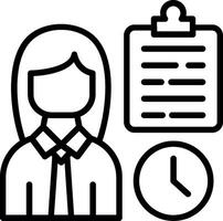 Time to study Line Icon Design vector