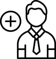 Add User Line Icon Design vector