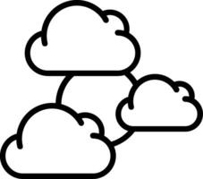 Cloudy Line Icon Design vector