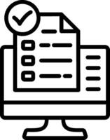 Computer Line Icon Design vector