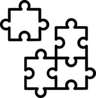 Puzzle Line Icon Design vector