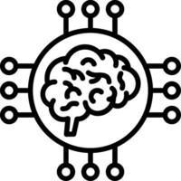 Neuroimaging Line Icon Design vector