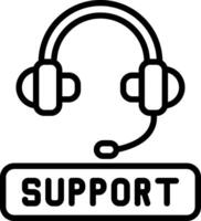 Support Line Icon Design vector