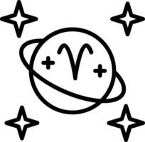 Aries Line Icon Design vector