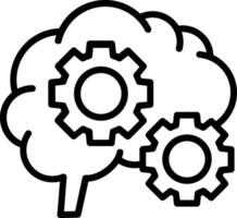 Cognitive Function Line Icon Design vector