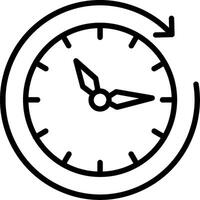 Clockwise Line Icon Design vector