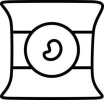 Seed Bag Line Icon Design vector