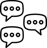 Talk Line Icon Design vector