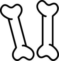 Bones Line Icon Design vector