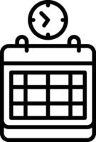 Work schedule Line Icon Design vector