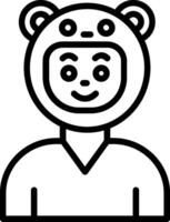 Bear Line Icon Design vector