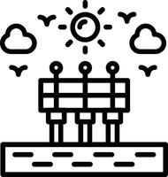Boardwalk Line Icon Design vector
