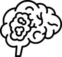 Brain Tumor Line Icon Design vector