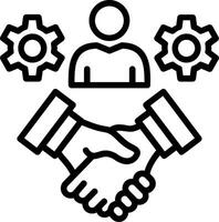 Customer Loyalty Line Icon Design vector
