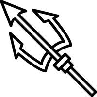 Trident Line Icon Design vector