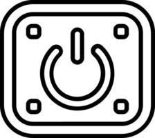 Power Button Line Icon Design vector