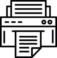 Printer Line Icon Design vector