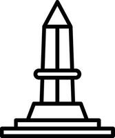 Obelisk Line Icon Design vector