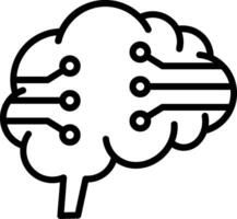 Neuroscience Line Icon Design vector