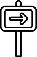 One Way Line Icon Design vector