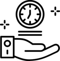 Save Time Line Icon Design vector