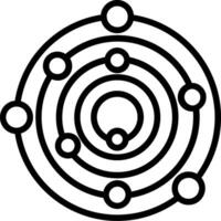 Solar System Line Icon Design vector