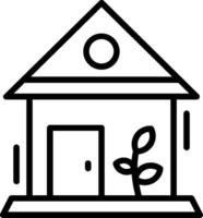 Greenhouse Line Icon Design vector