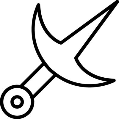 Kunai Line Icon Design