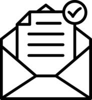 Mail Line Icon Design vector