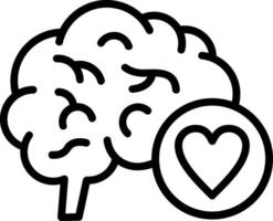 Mental Healthy Line Icon Design vector
