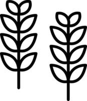 Wheat Line Icon Design vector