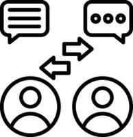 Discussion Line Icon Design vector