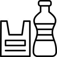 Plastic Line Icon Design vector
