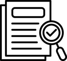 Proof Line Icon Design vector