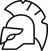 Helmet Line Icon Design vector