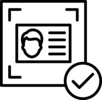 ID Card Line Icon Design vector