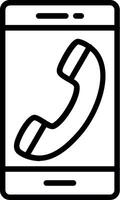 Mobile Phone Line Icon Design vector