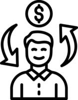 Money Line Icon Design vector
